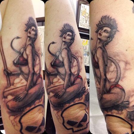 Tattoos - devil girl pin up - 116427